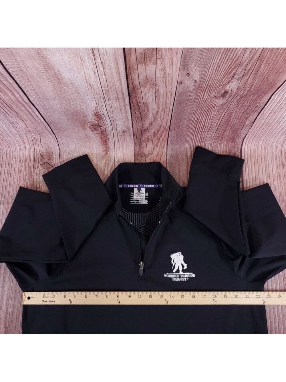 Under Armour ColdGear Wounded Warrior Project Mens Large 1/4 Zip Pullover Black - Picture 15 of 16